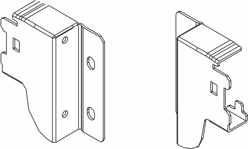 Крепление задней стенки h 69,5 DTC Dragon Box серый (M00031,Е18)