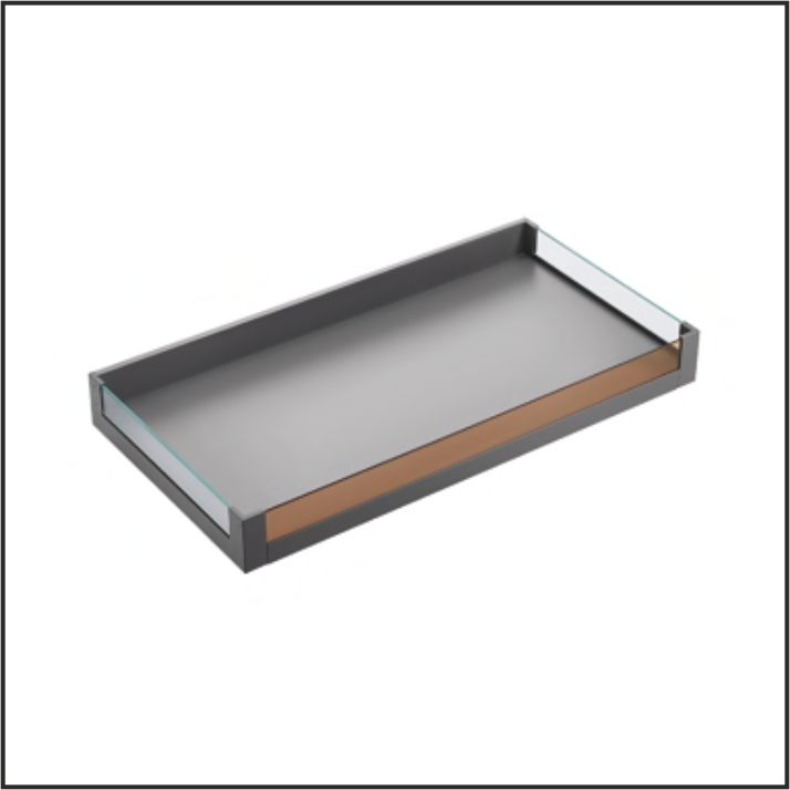 Комплект ящика Pure-Pro LQ с подсветкой L=450  низкий h=95, ширина=900мм серый (LQ11450Q19900, E30)
