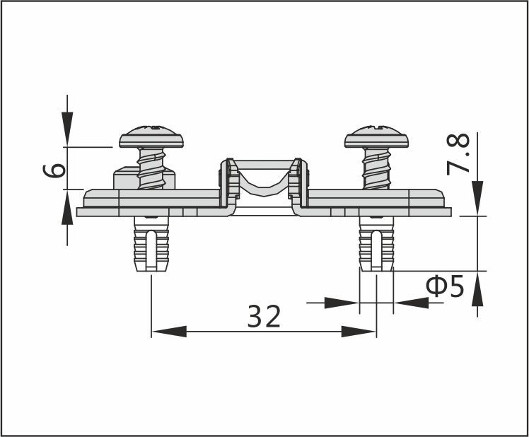 Монтажная планка H=2 DTC PIVOT-STAR Anyway-Clip c дюбелями 5*7,8 3D (81T21TQA)