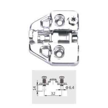 Монтажная планка H=0 DTC PIVOT-PRO Click-On 3D c евровинтами (89T02TQ)