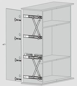 Комплект DTC TRACK-PRO R01 W=600мм двойной H=1400-2000 F=16-30мм 25кг (R016002H)