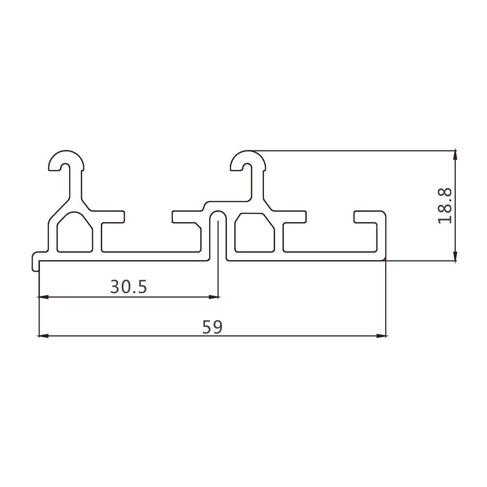 Ходовой профиль верх.DTC TRACK-PRO GT L=6 м (GTDGA)
