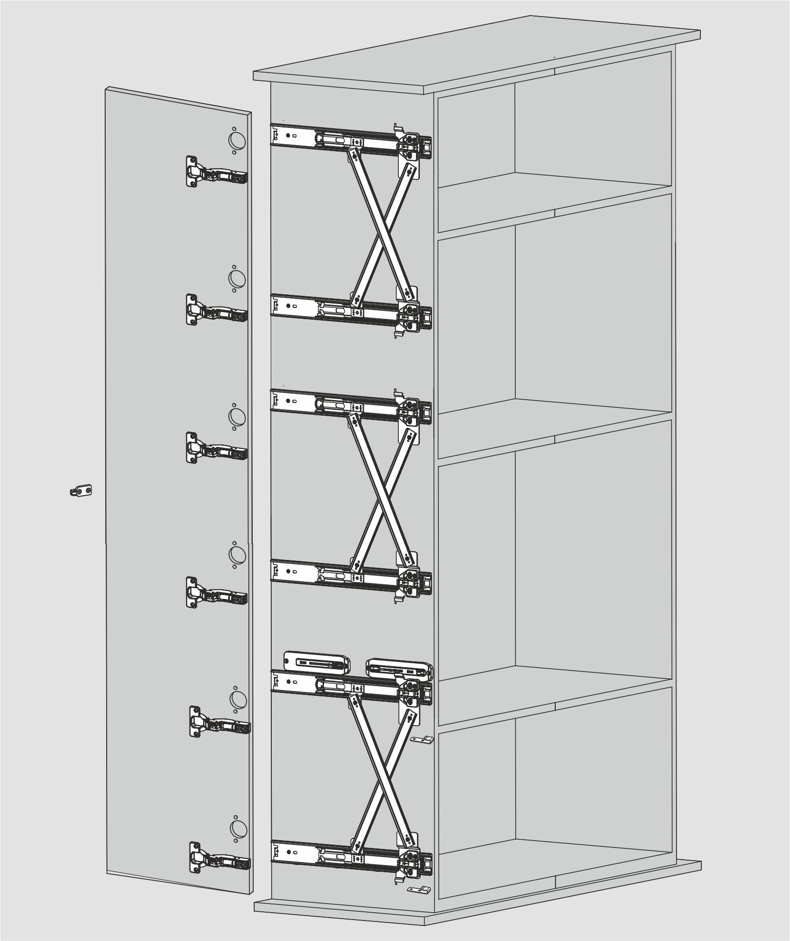 Комплект DTC TRACK-PRO R01 W=450мм тройной H=1600-2700 F=16-30мм 30кг (R014503H)