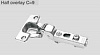 Петля 110° DTC STANDARD Click-On полунакладная 48мм (С98B676)