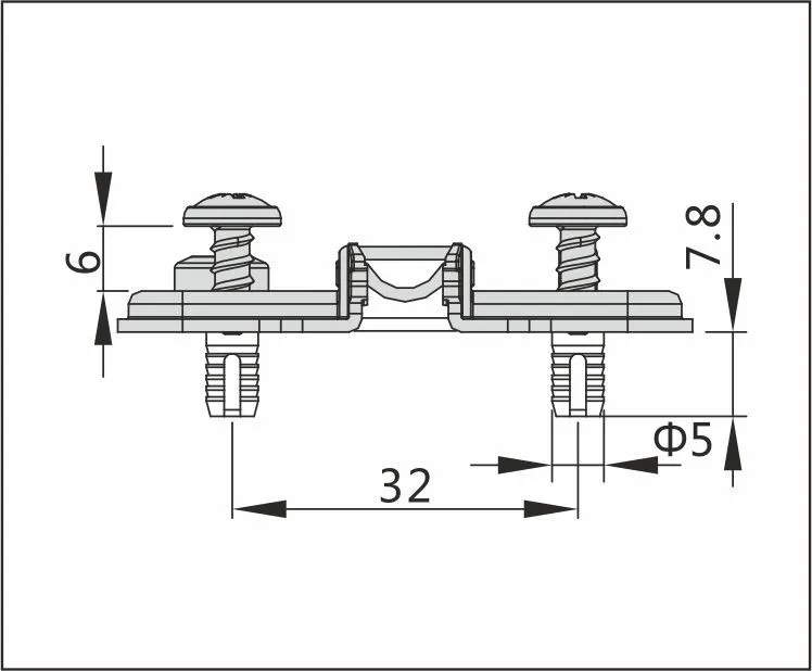 Монтажная планка H=0 DTC PIVOT-STAR Anyway-Clip c дюбелями 5*7,8 (81H01AQA)