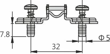 Монтажная планка H=4 DTC PIVOT-STAR Snap-On c дюбелями 5х7,8 (81H41AQ)